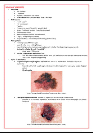 Dermatology Notes