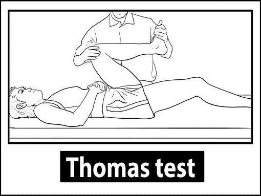 Hip Exam - Thomas test